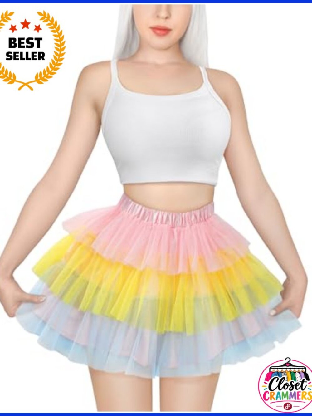Mesh Tulle Puffy Petticoat Bubble Ballerina Tutu Skirt